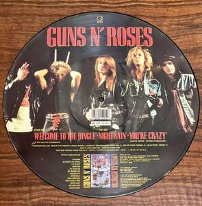 GUNS ’N' ROSES WELCOME TO THE JUNGLE 12インチセカンドリリース盤　ピクチャーディスク