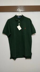 ポロラルフローレン ポロシャツ タグ付き 新品未使用 ダークグリーン M POLO RALPH LAUREN 半袖 胸ロゴ