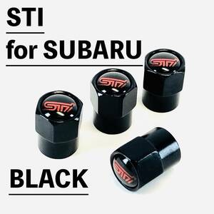 * free shipping * Subaru *STI* air valve cap * black * air valve cap * tire valve cap *SUBARU*subaru*