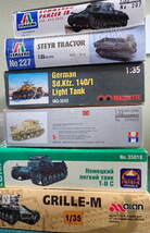 ITALERI 1/35 STEYR TRACTOR RSO/1 No.227 （ドイツ シュタイヤー トラック トラクター） 　他軽戦車５点_画像1