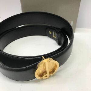 35463-9 0513Y 美品　dunhill ダンヒル ベルト レザー ブラック ゴールド ゴールド金具 