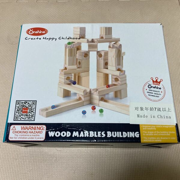 2405 木製　ブロック　Onshine WOOD MARBLES BUILDING（ウッドマーブルビルディング）ビー玉転がし