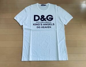 ドルチェ&ガッバーナ DG 白 DG フロントDGロゴ デザイン クルーネック Tシャツ 綺麗