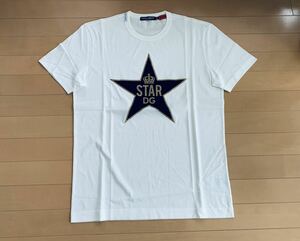 【新品】ドルチェ&ガッバーナ DG 白黒金 #DGMILLENNIALS DG STAR デザイン クルーネック Tシャツ 綺麗