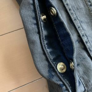 ドルチェ&ガッバーナ DG STRETCH 金ボタン メタルパーツ付き デザイン ウォッシュド加工 デニム ジャケット ブルゾン 綺麗の画像5