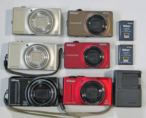 Nikon COOLPIX S9100. S8100.S8000②.S6000②　合計6台　動作品ジャンク