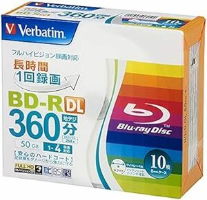 バーベイタム(Verbatim) Verbatim バーベイタム 1回録画用 ブルーレイディスク BD-R DL 50GB 10
