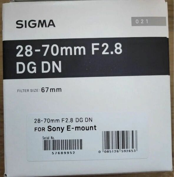 【新品未開封】SIGMA 28-70mm F2.8 DG DN Contemporary ソニー E