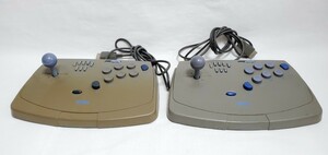 セガサターン バーチャスティック アーケードコントローラー HSS-0104 ×2 動作未確認 ジャンク扱い コントローラー SEGA