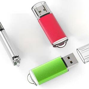 USBメモリ 3個セット 16GB USB2.0 キャップ式（3色：銀、赤、緑）