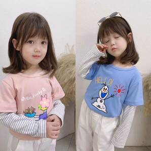 キッズ長袖Tシャツ 子ども 男の子 女の子兼用 子供服 アニメ かわいい 柔らかい 肌着 部屋着（サイズ：110ｃｍ）J14の画像5