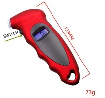 高精度タイヤ圧力計 デジタルタイヤ圧力計 空気圧ゲージ 多機能デジタルタイヤ測定(色：シルバー)_画像9