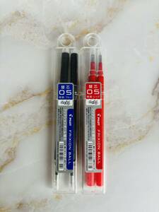  Pilot / friction ball / 0.5 / superfine / 4ps.@( red 2 ps & black 2 ps ) / change core / spare lead / unused / free shipping 