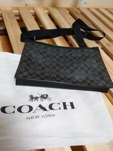 COACH　メンズバッグ　コーチ　2WAY　シグネチャー　ブラック　ショルダー