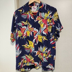 ~50s DUKEKAHANAMOKU Duke ka is namok aloha shirt rayon 
