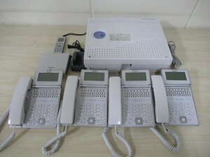 岩崎通信 ビジネスフォン 主装置 IX-6161KSU-S 2019年製 電話機 IX-12KT-N ×5 2020年製 セット（＠02）