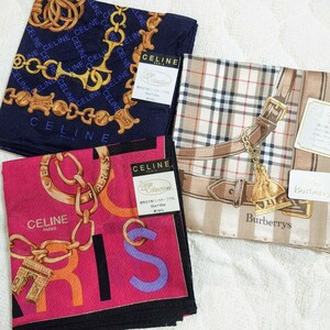 postage 140 jpy * large size handkerchie -f3 point together * Burberry & Celine 