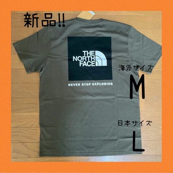 THE NORTH FACE 半袖Tシャツ カーキ (海外サイズM)