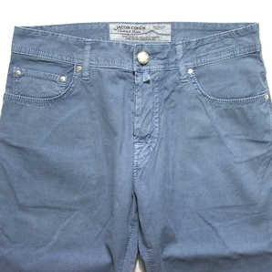 新品 ヤコブコーエン JACOB COHEN PW688 COMF コットン リネン ストレッチ パンツ 31 ブルー 春夏の画像4