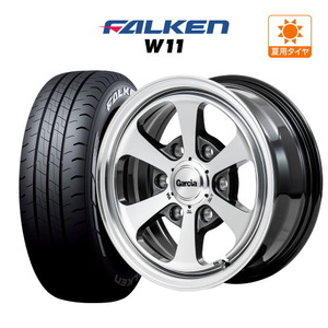 200系 ハイエース ホイール 4本セット MID ガルシア ダラス6 ファルケン W11 215/60R17