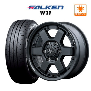 200系 ハイエース ホイール 4本セット MID ナイトロパワー M6 カービン ファルケン W11 215/65R16 キャラバン