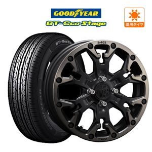 サマータイヤ ホイール 4本セット クリムソン MG ゴーレム Jr. グッドイヤー GT-エコ ステージ 165/65R15 タフト 等