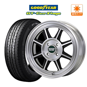 サマータイヤ ホイール 4本セット ハヤシレーシング ハヤシストリート(STF) グッドイヤー GT-エコ ステージ 165/65R15 タフト 等