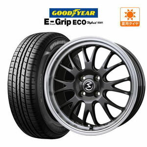 サマータイヤ ホイール 4本セット BADX エスホールド S-8M グッドイヤー エフィシエント グリップ エコ EG01 155/65R14