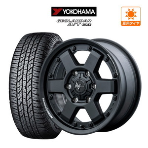 200系 ハイエース ホイール 4本セット MID ナイトロパワー M6 カービン ヨコハマ ジオランダー A/T(G015) 215/65R16 キャラバン