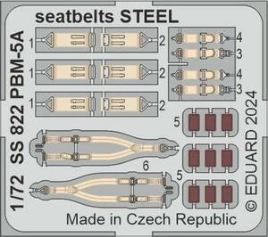 エデュアルド ズーム1/72 SS822 Martin PBM-5A Mariner seatbelts for Academy kits
