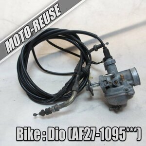 □【スーパーDIO ディオ AF27】純正キャブレター　スロットルワイヤー付「PB 80D」AF28□K37828