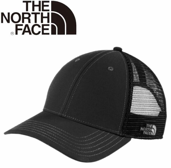 ノースフェイス メッシュキャップ NF0A4VUA 横ロゴ ブラック×ブラック　THE NORTH FACE 帽子 新品