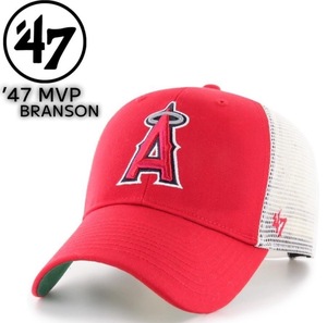 47 フォーティセブン ブランド メッシュキャップ 帽子 MVPシリーズ ブランソン エンゼルス レッド 47BRAND BRANSON MVP 新品