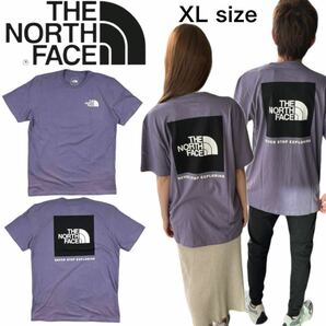 ザ ノースフェイス Tシャツ NF0A812H パープル×ブラック XLサイズ バックロゴ ボックスロゴ THE NORTH FACE S/S BOX NSE TEE 新品
