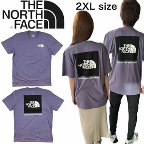 ザ ノースフェイス Tシャツ NF0A812H パープル×ブラック 2XLサイズ バックロゴ ボックスロゴ THE NORTH FACE S/S BOX NSE TEE 新品 