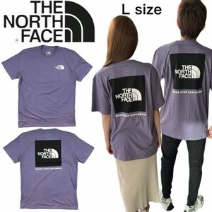 ザ ノースフェイス Tシャツ NF0A812H パープル×ブラック Lサイズ バックロゴ ボックスロゴ THE NORTH FACE S/S BOX NSE TEE 新品 