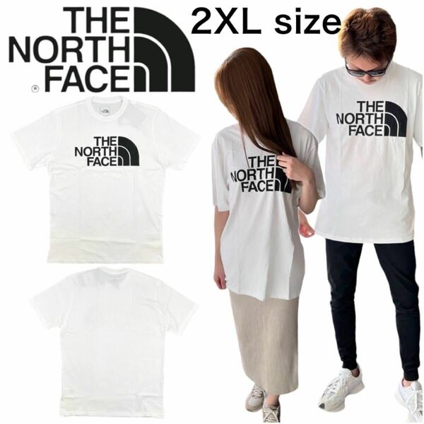 ザ ノースフェイス Tシャツ NF0A812M ハーフドーム ホワイト×ブラック 2XLサイズ プリントロゴ THE NORTH FACE M S/S HALF DOME TEE 新品