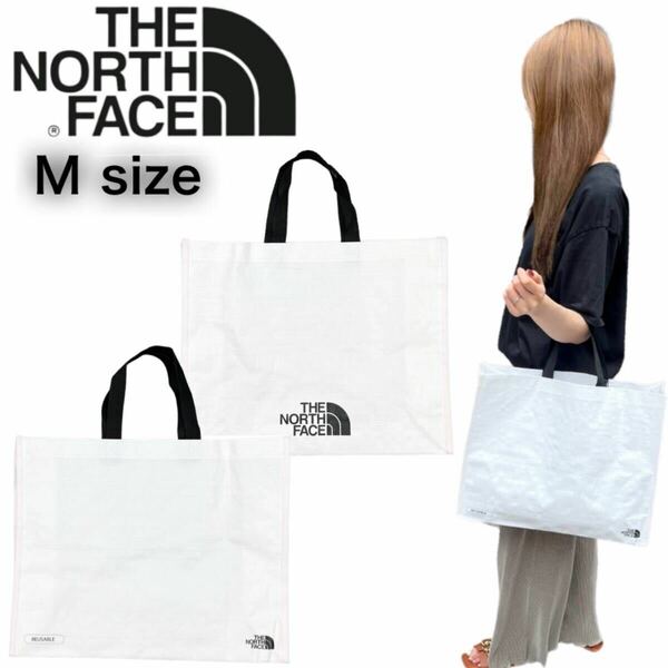 ザ ノースフェイス カバン トートバッグ 買い物バッグ ホワイト Mサイズ 大容量 韓国モデル 防水素材 ランドリーバッグ ビーチバッグ 新品