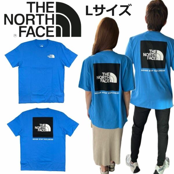 ザ ノースフェイス Tシャツ NF0A812H ソニックブルー Lサイズ プリント バックロゴ ボックスロゴ THE NORTH FACE S/S BOX NSE TEE 新品