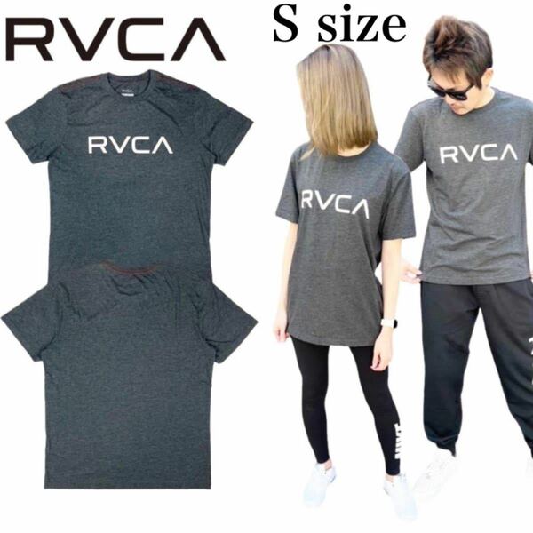 ルーカ RVCA 半袖Tシャツ M420VRBI トップス クルーネック フロントロゴ グレー Sサイズ ユニセックス RVCA BIG SS T-SHIRT 新品