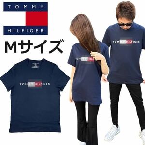 トミーヒルフィガー トップス 半袖Tシャツ 09T4325 コットン プリントロゴ ネイビー Mサイズ TOMMY HILFIGER S/S CREW NECK 新品