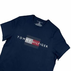 トミーヒルフィガー トップス 半袖Tシャツ 09T4325 コットン プリントロゴ ネイビー XLサイズ TOMMY HILFIGER S/S CREW NECK 新品の画像6