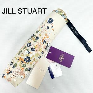 新品52333 ジルスチュアートJILL STUART＊ベージュ フラワー リバティプリント　折りたたみ雨傘　　レディース