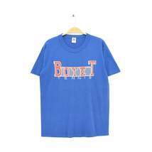 【送料無料】80s ラッセル USA製 ヴィンテージＴシャツ 青 BOYET TENNIS 袖シングル サイズM 古着 @BZ0238_画像1