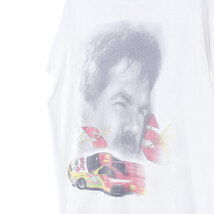 【送料無料】90s ナスカー ヴィンテージTシャツ 白 ホワイト 袖シングルステッチ NASCAR TERRY LABONTE メンズL相当 古着 @BZ0253_画像3