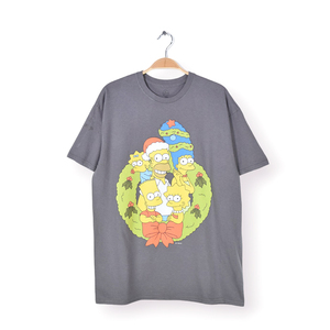 【送料無料】シンプソンズ Tシャツ バート キャラクター アメコミ THE SIMPSONS チャコールグレー サイズL 古着 @BB0753