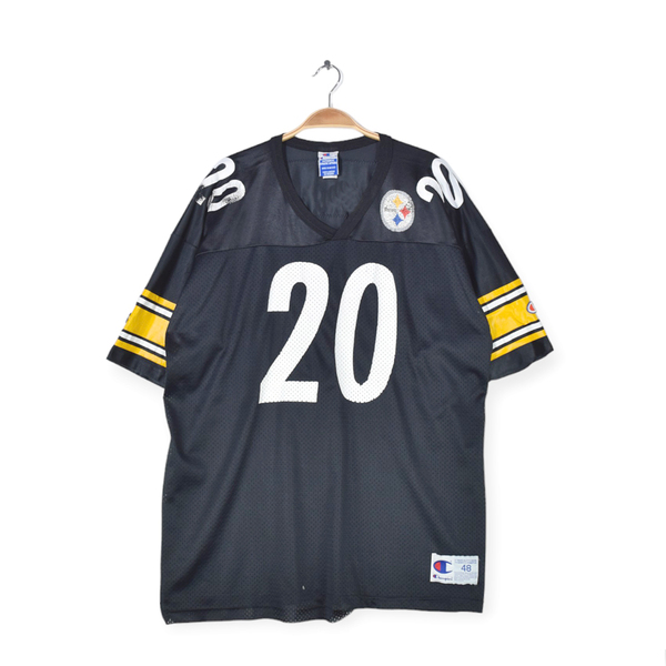 【送料無料】90s チャンピオン NFL ピッツバーグスティーラーズ ゲームシャツ トレーニングシャツ 背番号 黒 メンズXL相当 古着 BZ0264