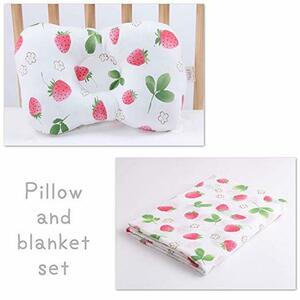  baby pillow . baby blanket. set baby ..... blanket baby bath towel Moss Lynn cotton swa dollar 120 * 120cm ( strawberry )