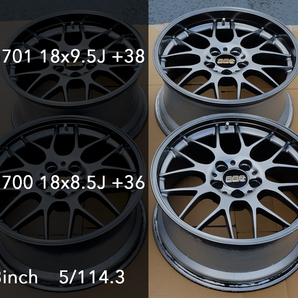 その① BBS RG-R 18インチ【RG700 1本】【RG701 1本】114.3 5H　ダイヤモンドブラック再塗装品