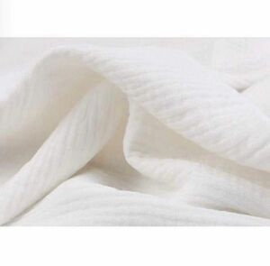 ダブルガーゼ 100% 綿布手作り裁縫 ハンドメイド (ホワイト0.91*1.3ｍ)